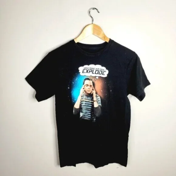 Big Bang Theory Sheldon Black Graphic Tee S - Picture 1 of 6